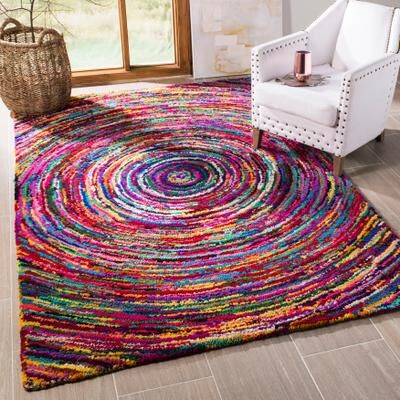 SAFAVIEH Handmade Nantucket Ilvi Contemporary Cotton Rug