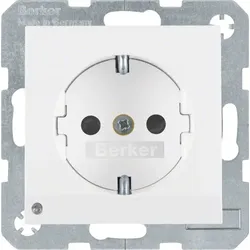 Berker SCHUKO-Steckdose pws/gl LED-Orientierungsl. 41098989