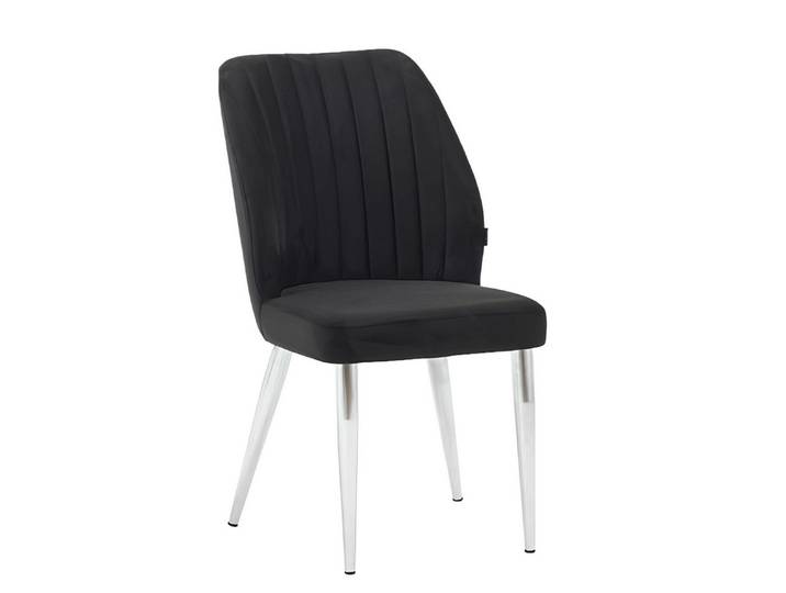 Xlmoebel Esszimmerstuhl Schwarzer Luxus-Designstuhl mit elegant geschwungener Form, Hergestellt in Europa