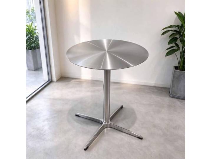 Edelstahl Bartisch Rund, Bistrotisch, Stehtisch, Runder Beistelltisch, Kaffeetisch, Frühstückstisch, Cocktailtisch Für Küche, Wohnzimmer, Balkon, Café Und Bar