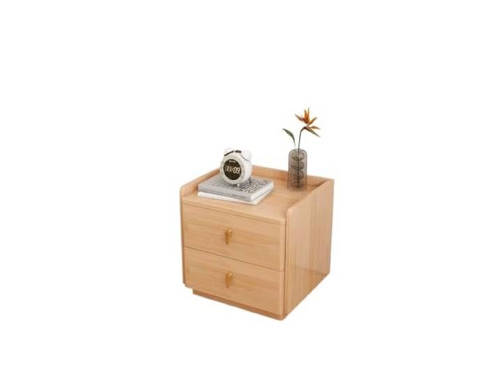 YCCHAH Bett mit Stauraum Nachttisch Aus Schiefer, Komplett Massivholz, Moderner, Einfacher Kleiner Schrank Desktop(B)