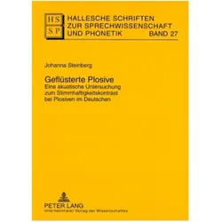 Geflüsterte Plosive, Fachbücher von Johanna Steinberg