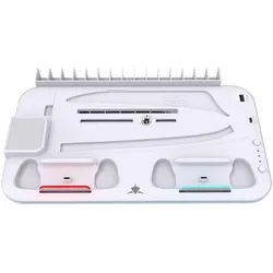 White Shark KIMURA PRO Cooling Stand with Charging Dock for PS5, PS5 Slim & PS5 Pro, White (PS5 Digital Edition), Weiss