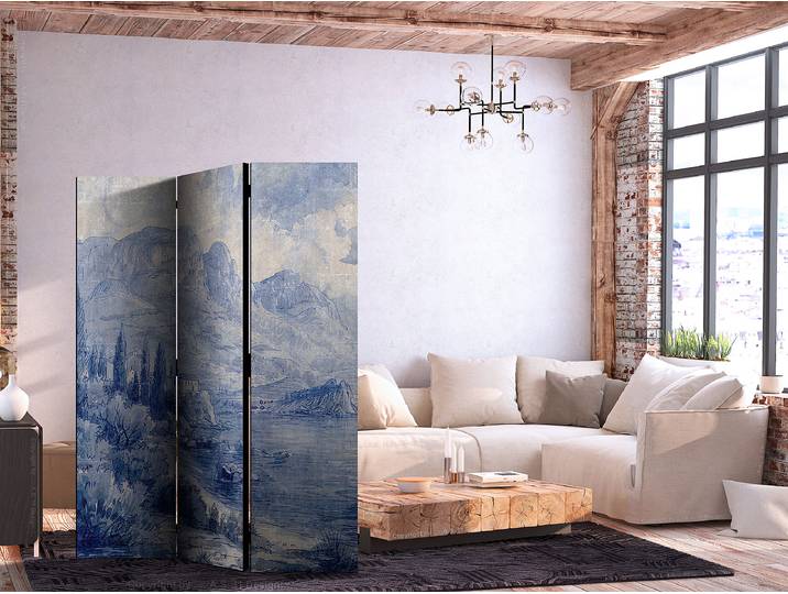 Akustik-Paravent Italian Landscape Andere Grau 135 x 172cm