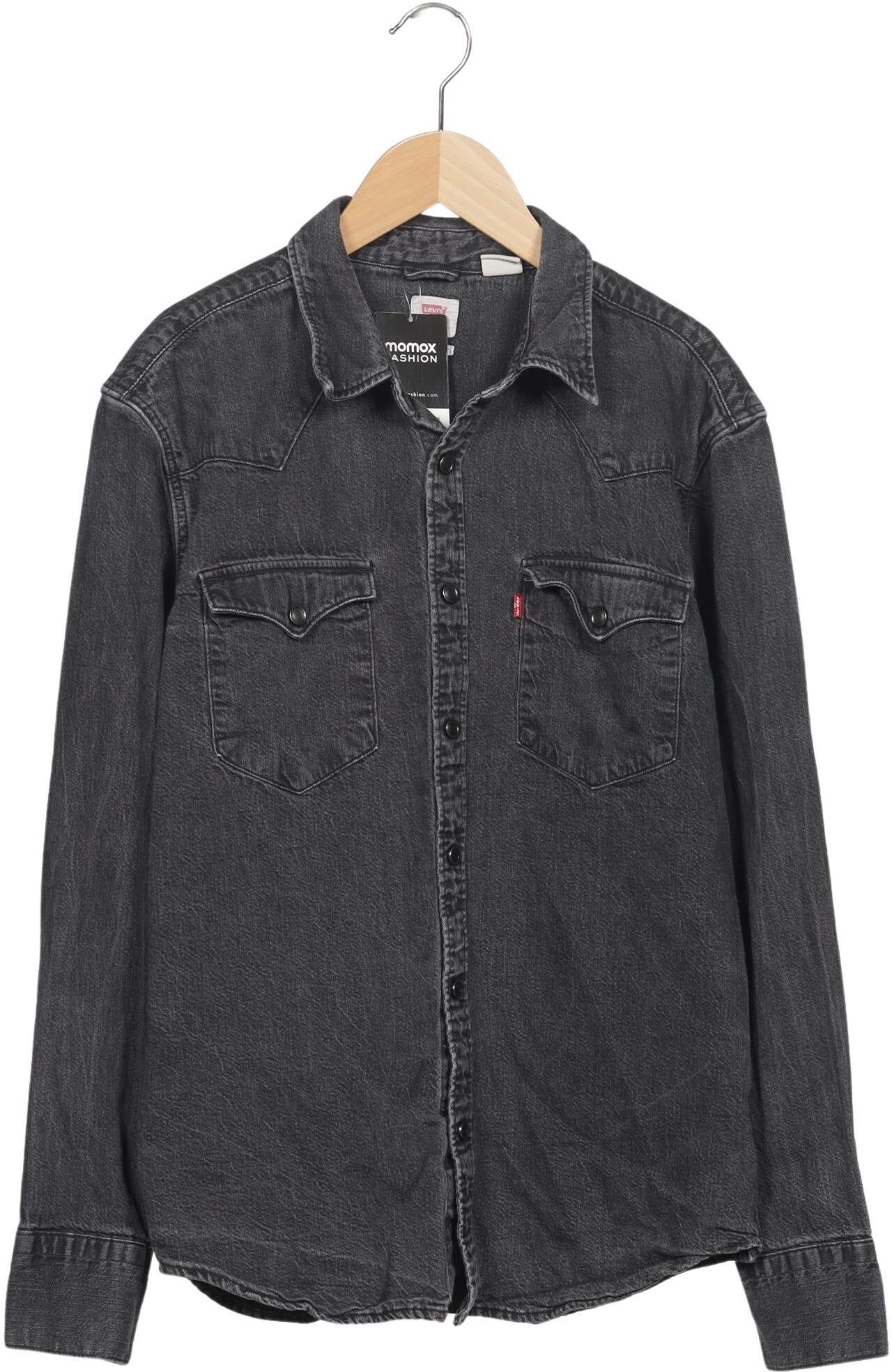 Levis Herren Hemd, Grau, Gr. M, Baumwolle - Second Hand