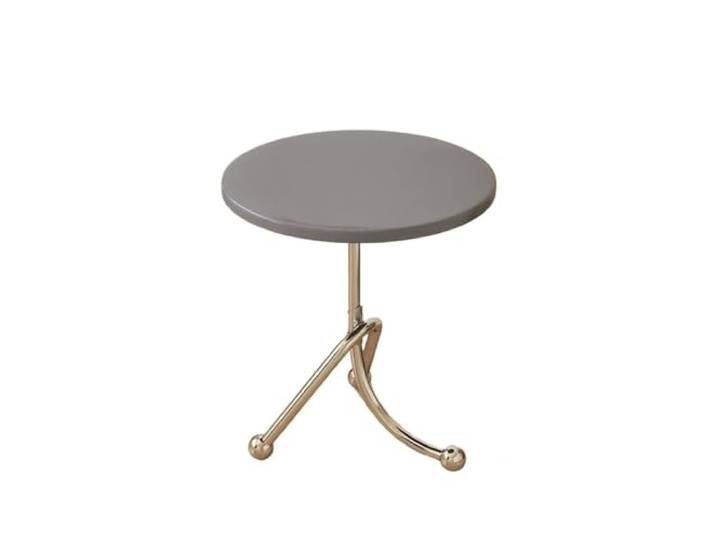 9bbhfJw4R Couchtisch im Landhausstil Kleiner Retro-Teetisch. runder Sofa-Beistelltisch(Grigio,Klein)