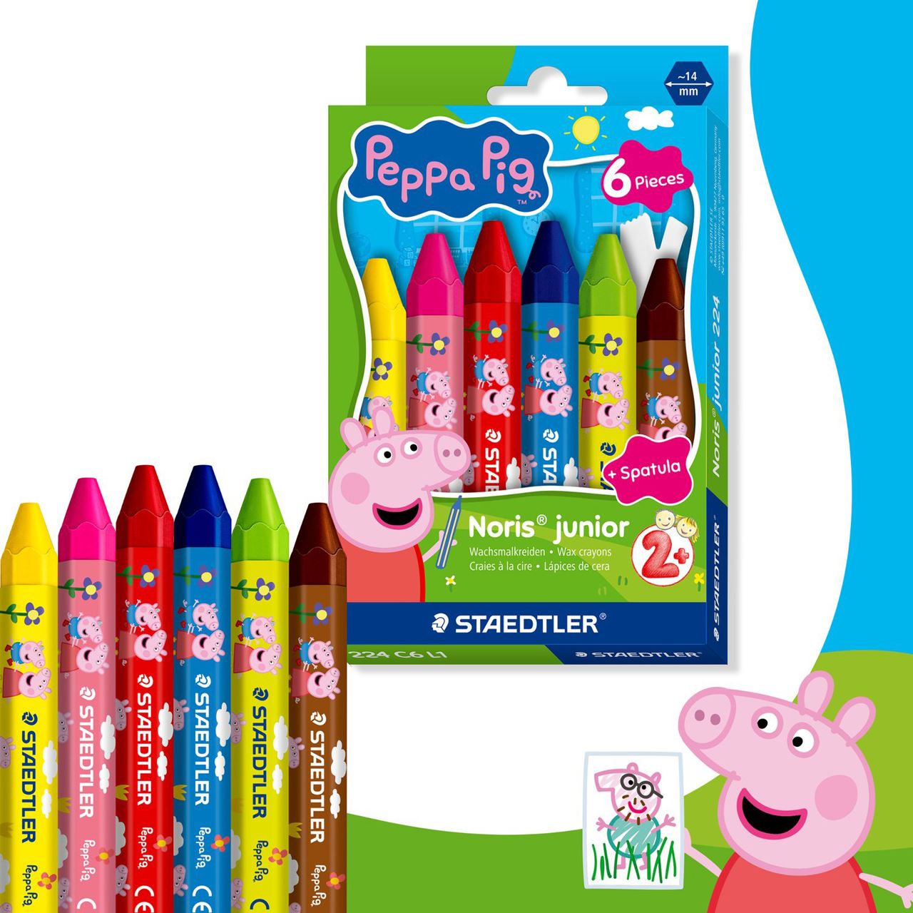 STAEDTLER Wachsmalkreide NJ Peppa 6ST Etui
