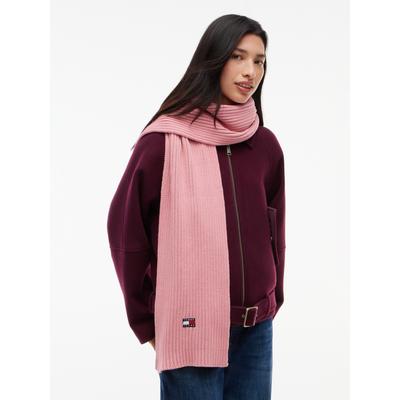 Schal TOMMY JEANS "TJW HERITAGE CORE", Damen, rosa (pale primrose), Strick, Baumwolle, Modetücher Schal