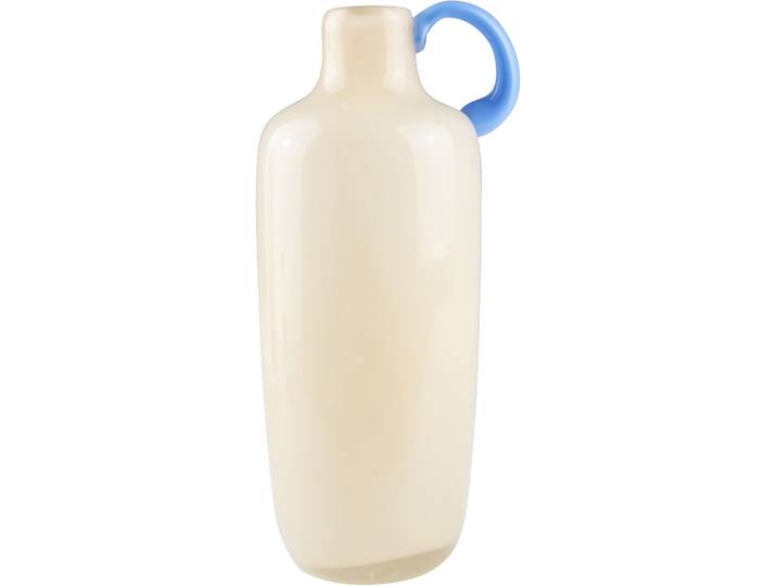 Dekovase AM DESIGN aus Glas mit braunem Körper und blauem Griff , blau (klar, blau), B:9cm H:19cm, Glas, Vasen, Dekovase, ein aussergewöhnliches Design für Ihr Zuhause