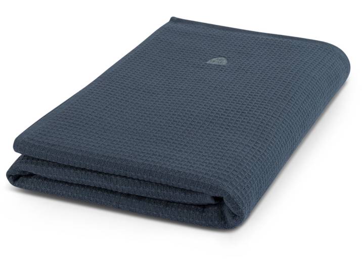 Duschtuch ROSS Waffelpique , blau (nachtblau), B:70cm L:140cm, Frottier, Baumwolle, Handtücher, Duschtuch, 100% Baumwolle