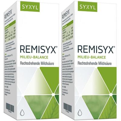 Syxyl Remisyx mit rechtsdrehender Milchsäure zur Ansäuerung des Darms. Doppelpack 2x100 ml Tropfen