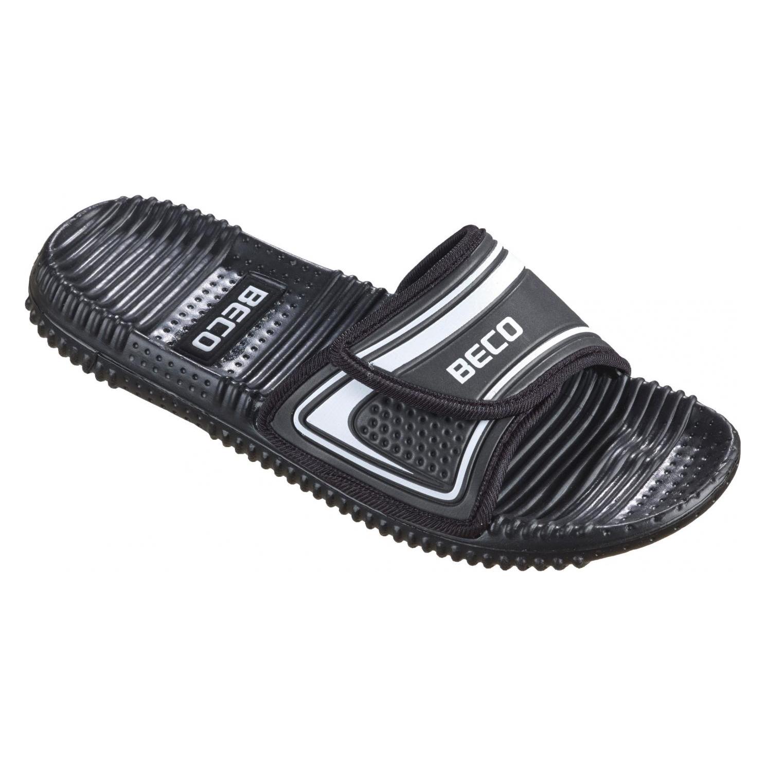 Beco Unisex mit Massagefussbett-90601 Pantoletten, Schwarz Schwarz Grau 110, 44 EU (44) (0/090601/110)