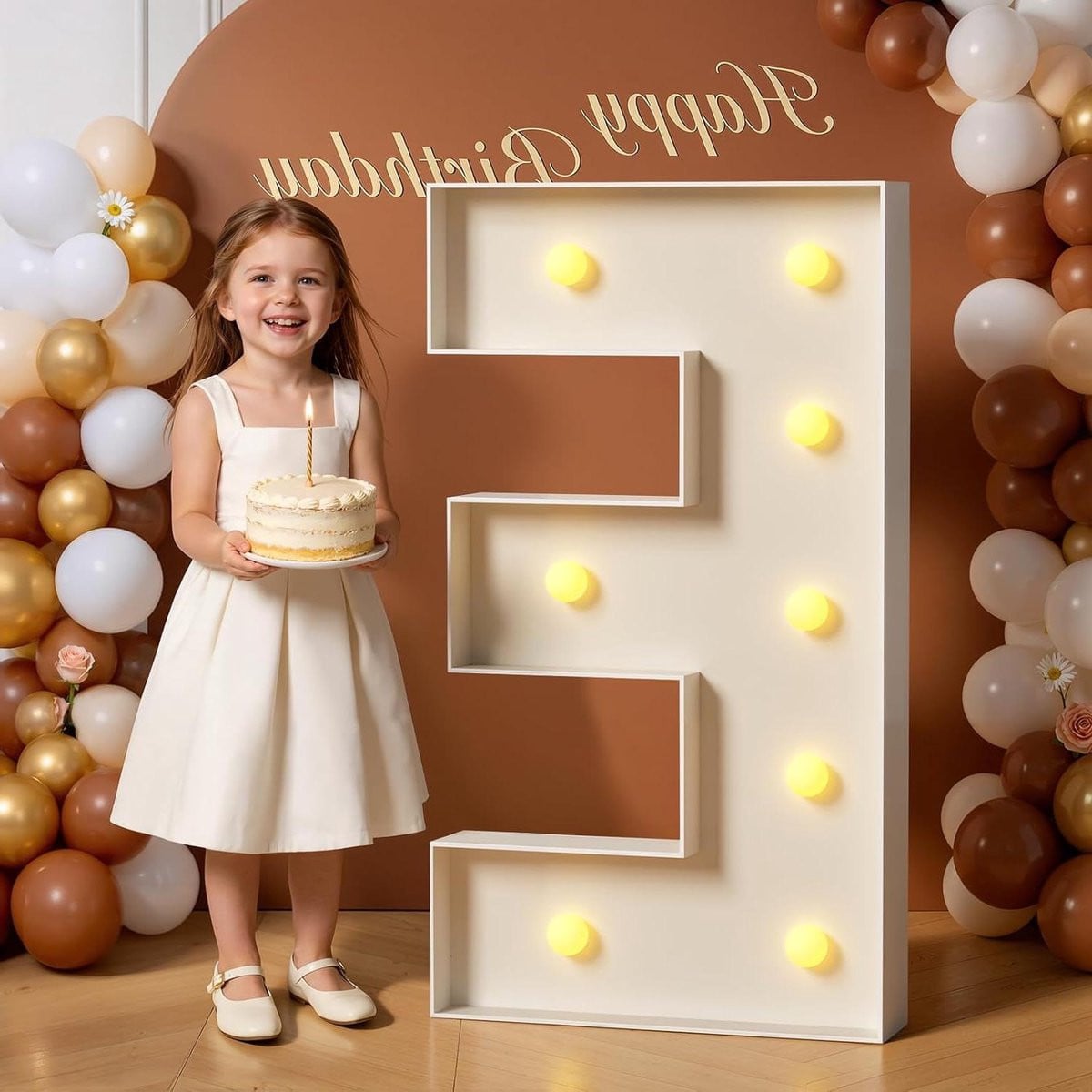 Lichtgevende Decoratie Letter Wit - 92 cm Hoog