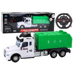 Lean Toys Grüner ferngesteuerter Müllwagen