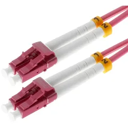 Helos LWL Patchkabel LC/LC Duplex 50/125μm OM4 erikaviolett 0,5m