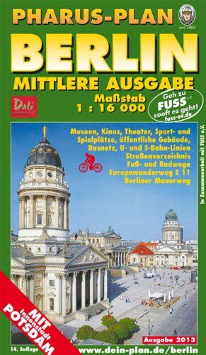 Pharus-Plan Stadtplan Berlin - Mittlere Ausgabe: Mit Innenstadt Potsdam, 1:16000 - Preis vom 09.10.2026 07:28:09 h