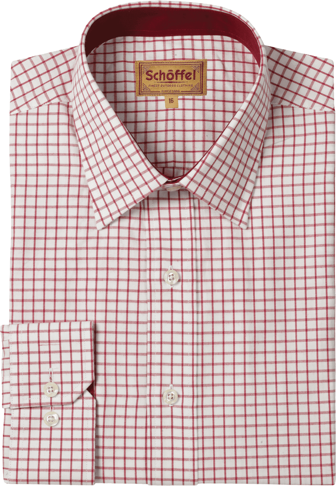 Schöffel Country Cambridge Classic Shirt - Red - Size 15 - Men