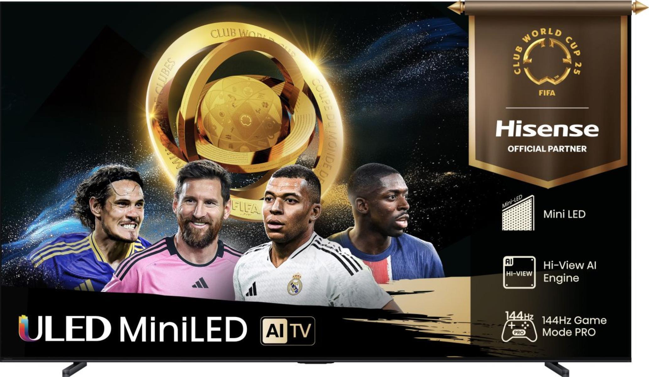 Hisense 85 '' U7Q | ULED MiniLED Smart TV 4K 144 Hz, 2,16 m (85"), 3840 x 2160 Pixel, ULED, Smart-TV, WLAN, Schwarz