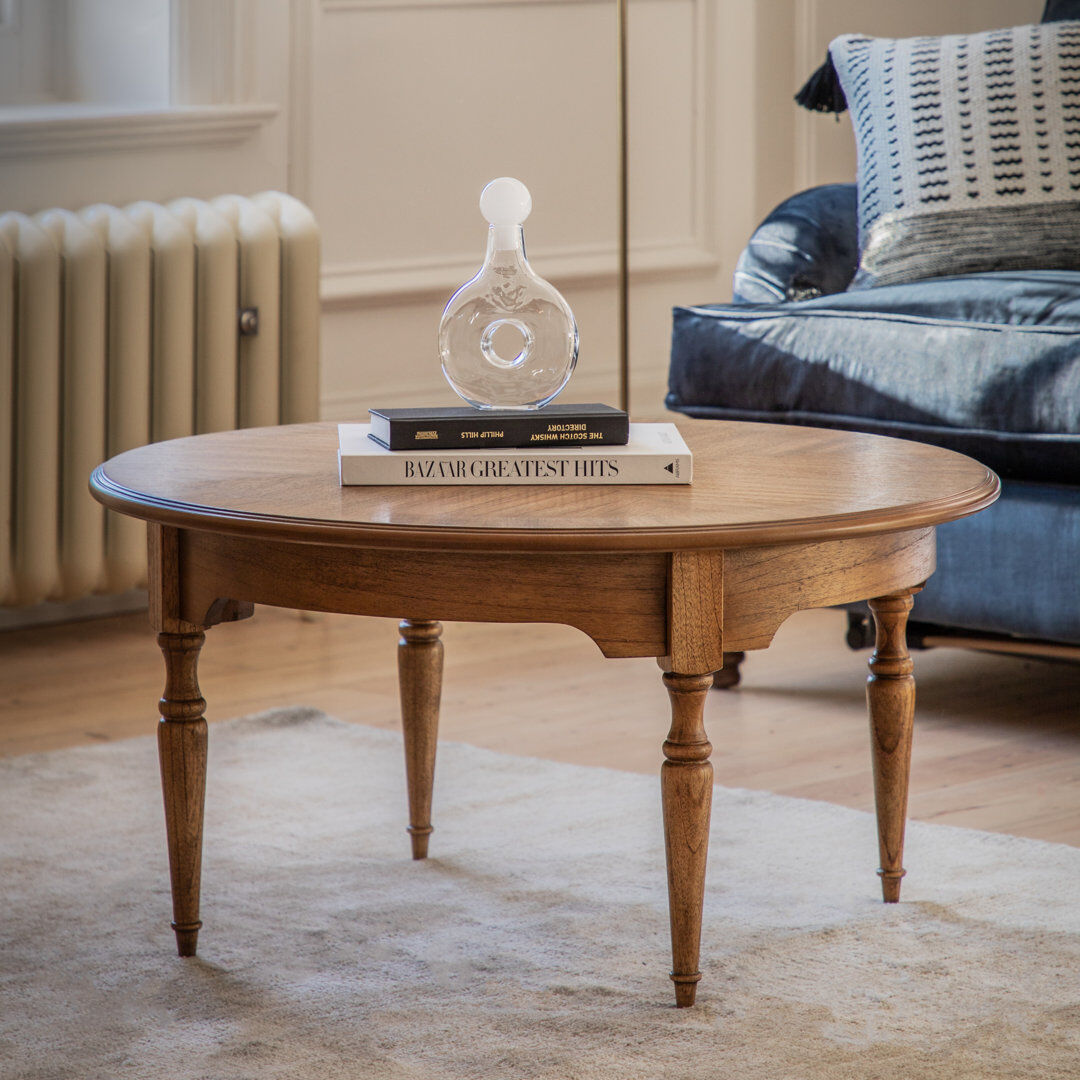Rosalind Wheeler Cleston Four Leg Coffee Table Brown 45cm H X 90cm W X 90cm D