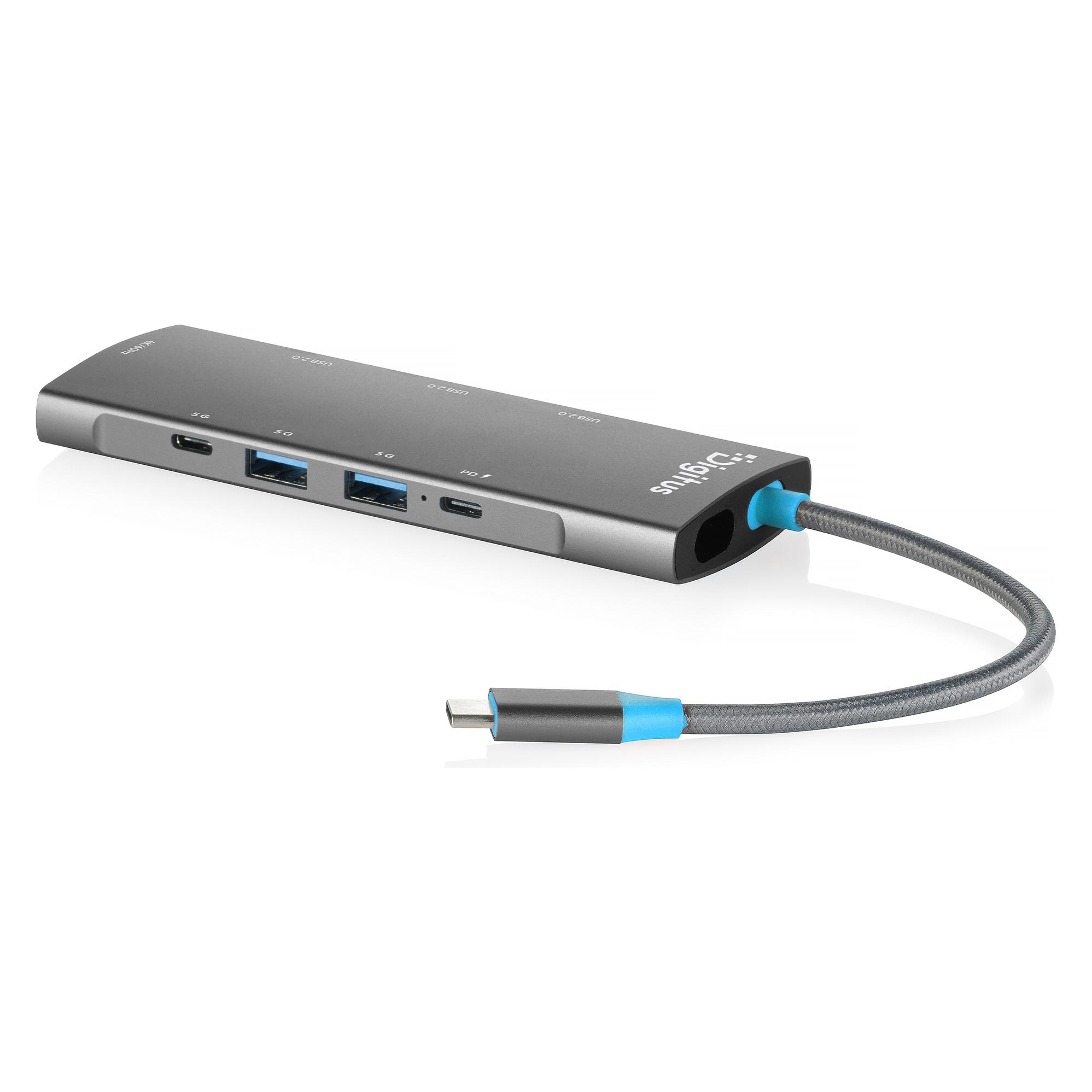 Digitus USB-C Docking Station, 8-Port 1x HDMI, 3x USB 3.2 Gen 1, 2x USB 2.0, 1x PD (USB-C, 8 Ports) (DA-70920)