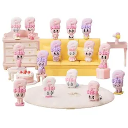 Funism Esther Bunny Blind Box présentoir mini-figurines Little Vlog Bunny Face Series 6 cm (6)