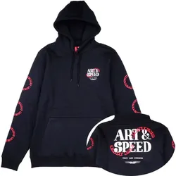 Troy Lee Designs Pink Slips, Kapuzenpullover - Schwarz/Weiß/Rot - M