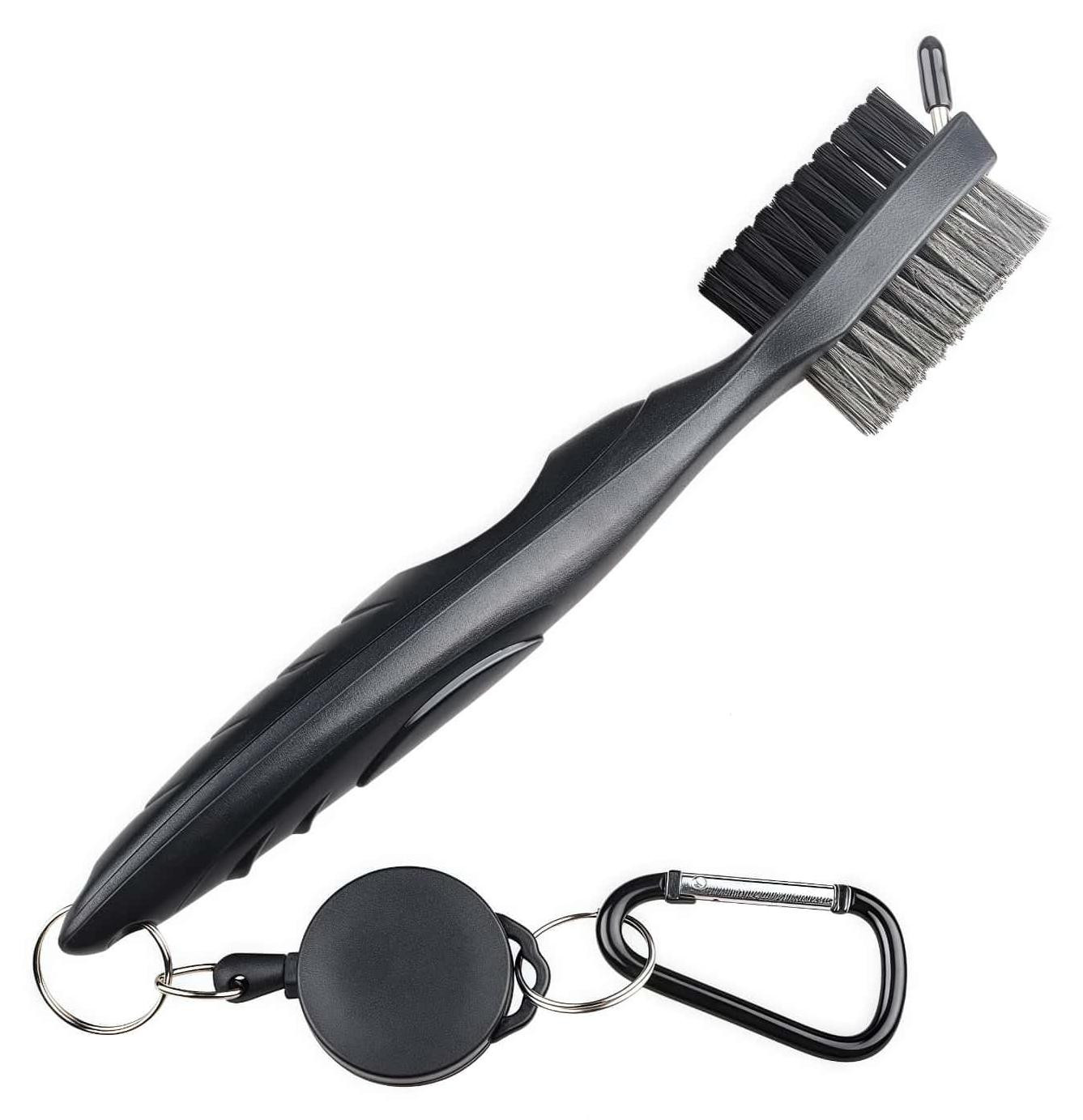 Selius Golfclubborstel – Dubbelzijdige Reinigingsborstel met Karabijnhaak