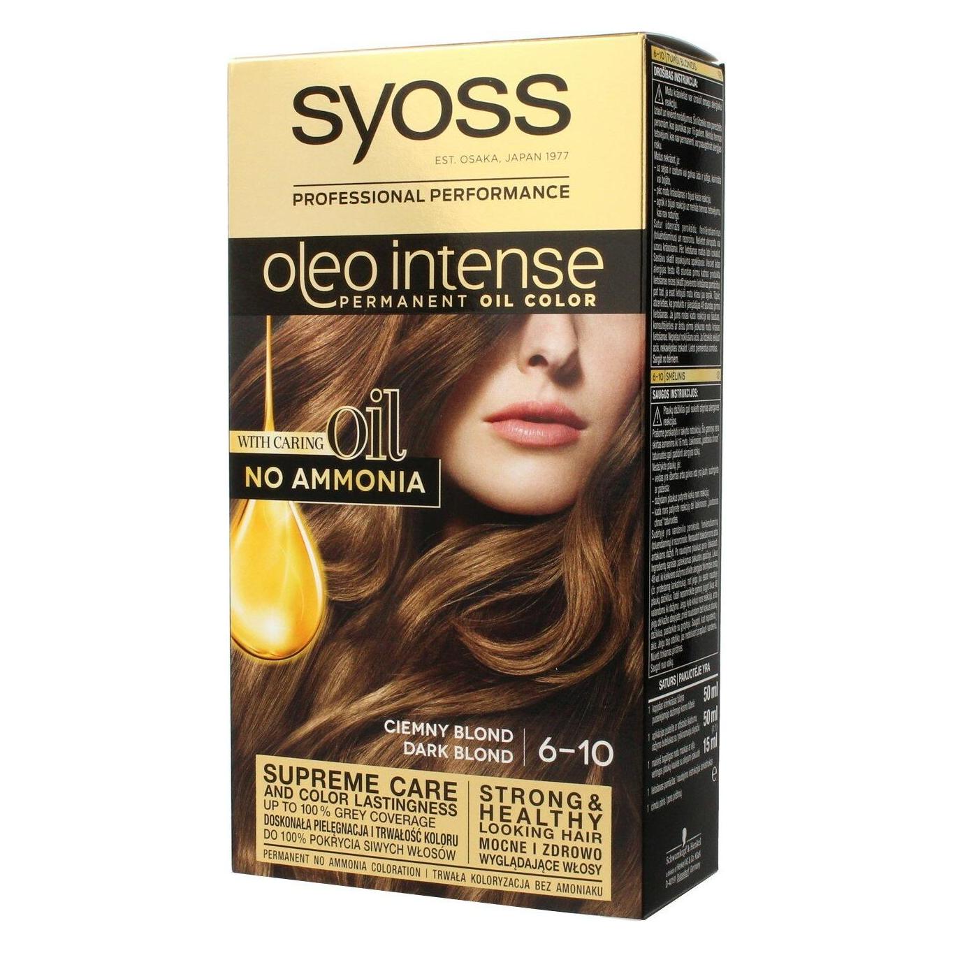 Syoss Oleo Intense Hair Dye 6-10 Dark For light hair (6-10 Dunkelblond) (21083956)