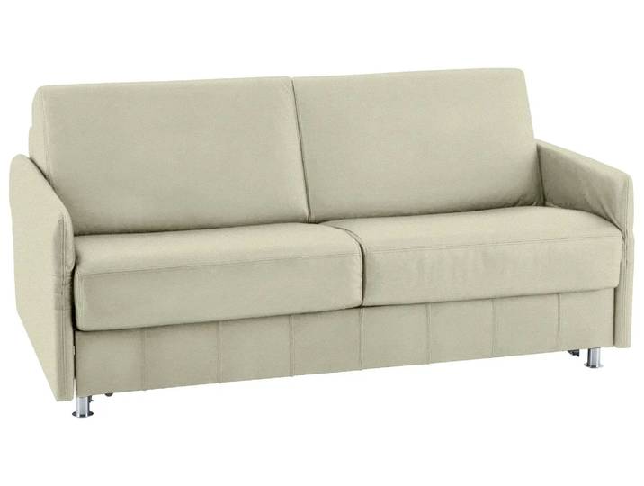 Bettsofa Mexico Leder Bali / Farbe: Weiss / Material: