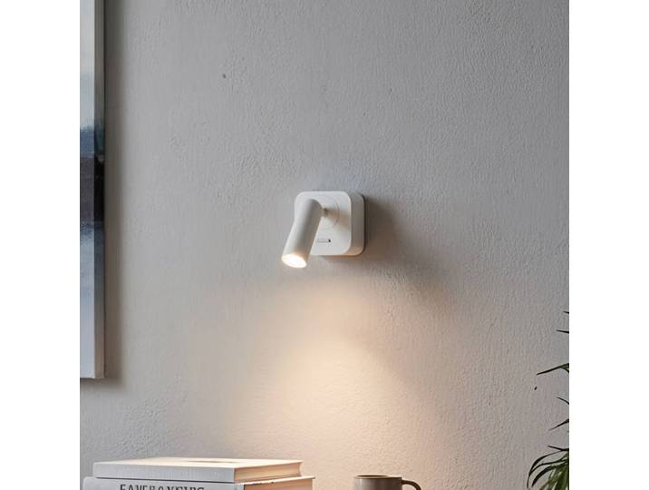 ideal lux Ideal Lux LED-Wandstrahler Bean, weiß, Breite 7 cm, Metall Bean, weiß / opal, für Wohn- / Esszimmer, Metall, Modern