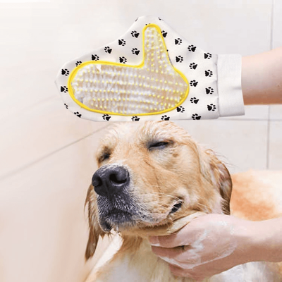 Inspired Deals Silicone Pet Bath Massage Brush Gloves For Dogs & Cats Gentle Grooming & Deep Clean gloves Massage Brush