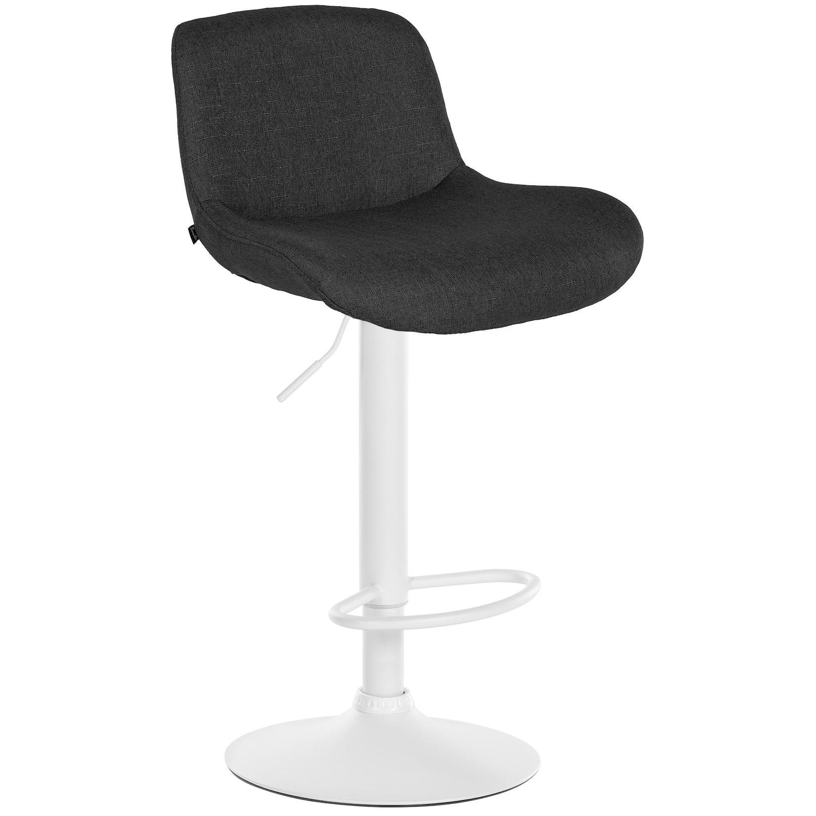 CLP Barhocker Solon Weiß Samt - Farbe: schwarz, Material: Samt