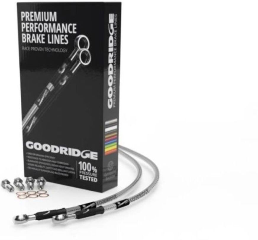 Flexible de frein en acier tressé GOODRIDGE YA1010-2F/1RP-CLG