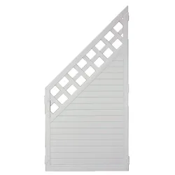 T&J LIGHTLINE Kunststoff Zaun Ranki Ecke links 900 x 1800/900 mm Weiß