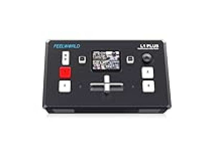 FEELWORLD L1 Plus Mélangeur vidéo Multi-caméras avec contrôleur PTZ Chroma Key 4 entrées HDMI Sortie USB3.0 Format d'écran Tactile de 2 Pouces Production en Direct Temps Réel