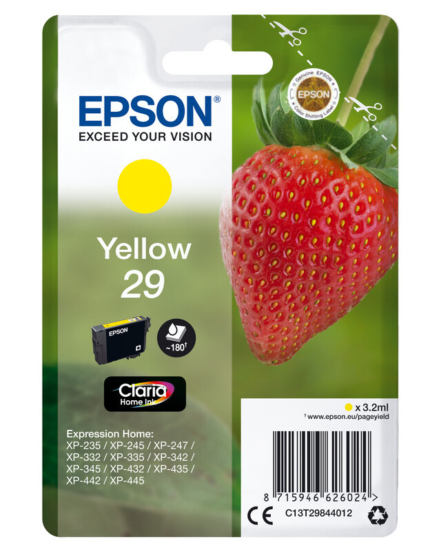 Epson Claria Home inktcartridge geel Strawberry enkele verpakking