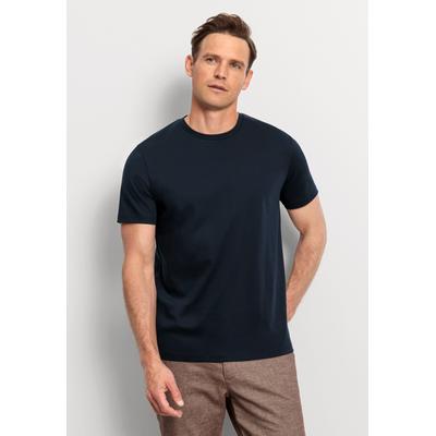T-Shirt OLYMP "OLYMP Casual Wirk, T-Shirt", Herren, Gr. S, blau (marine), 100% Baumwolle, Shirts T-Shirt