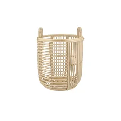 Aufbewahrungskorb   , braun , Rattan , Maße (cm): H: 52  Ø: 40