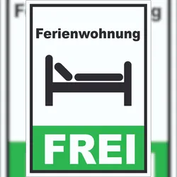 HB-Druck Ferienwohnung FREI Hochkant Aufkleber A0 (841x1189mm)