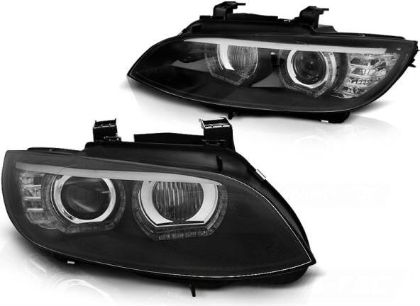 Xenon Scheinwerfer DRL LED Tagfahrlicht passend für BMW E92 E93 ohne AFS Bj. 05-10 BLACK