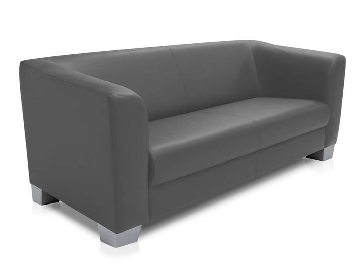 CHICAGO 3-Sitzer Sofa, Material Kunstleder, grau