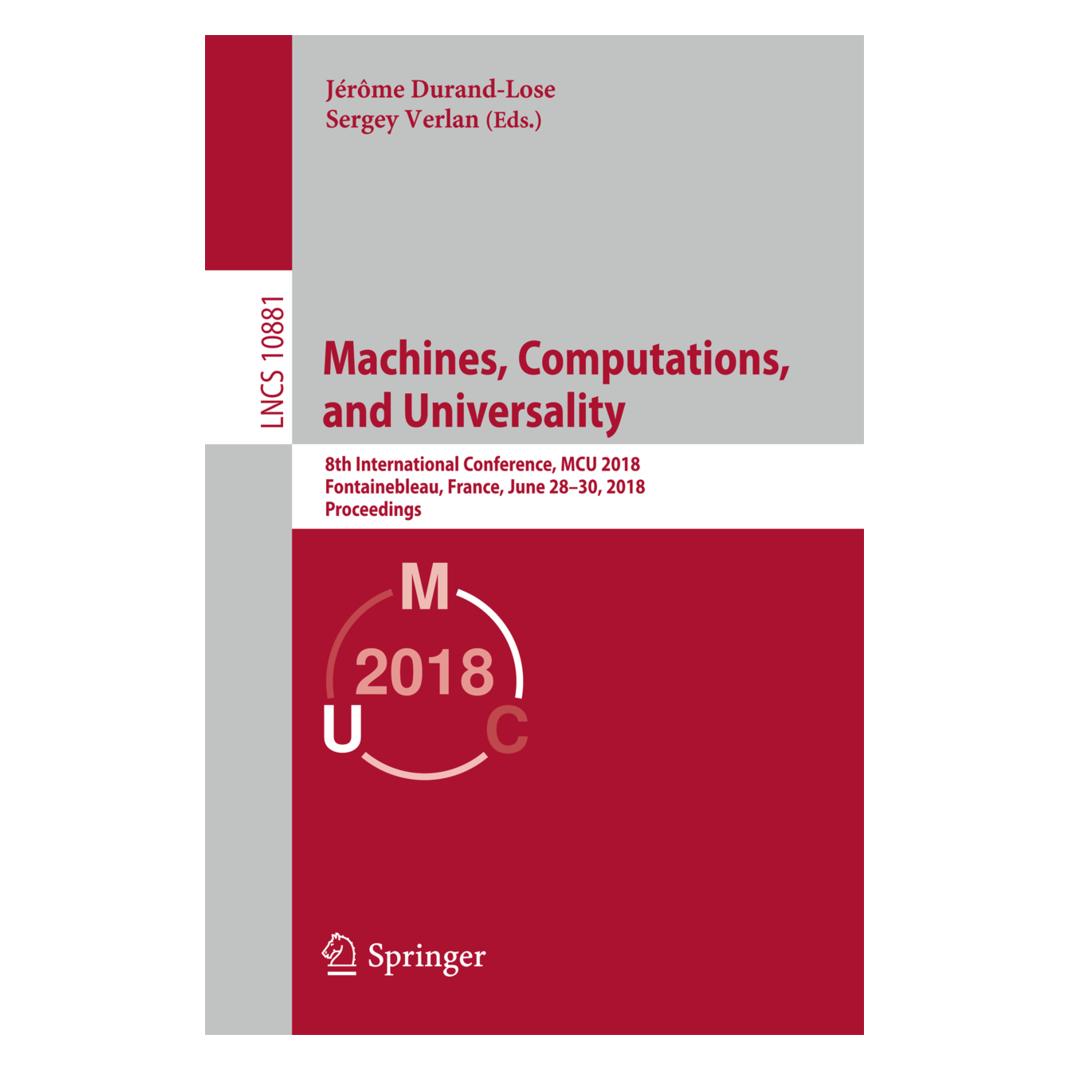Springer Machines, Computations, and Universality (Englisch, Softcover, Jérôme Durand-Lose, Sergey Verlan) (55984840)