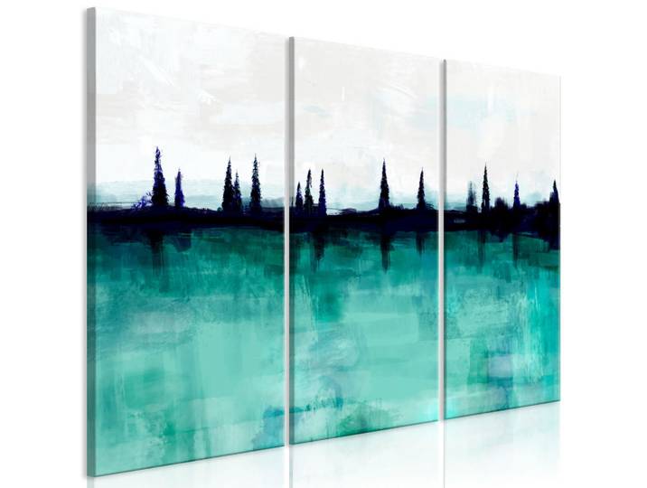 Kunstloft Kunstdruck Türkis 90/60 cm, Grau, Türkis, 90x60 cm, Bilder & Rahmen, Bilder, Leinwandbilder