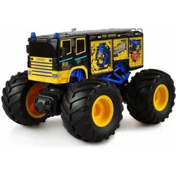 Amewi Monster Feuerwehr Elektro Brushed Monster Truck 2WD 1:18 RTR blau (RTR Ready-to-Run)