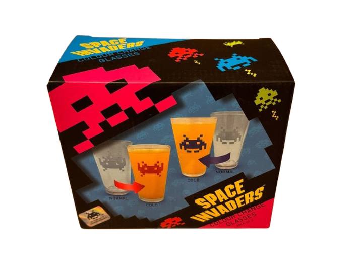 Gläser mit Farbwechsel Space Invaders 2er Set