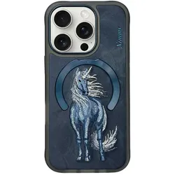 Nimmy Case Magnetic Fantasy Animal MagSafe for iPhone 16 Pro Max blue (Apple iPhone 16 Pro Max), Smartphone Hülle, Blau