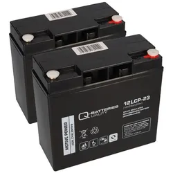 24V 23Ah Akku-Satz für GreenStreet E-Commander E-General – 2x Q-Batteries