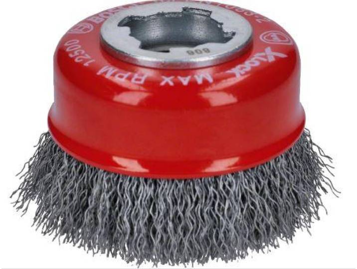 Brosse boisseau acier X-Lock BOSCH Ø70 Fil 0.3 mm - 2608620725
