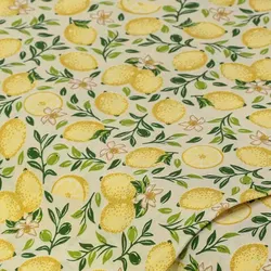 Baumwollstoff Lemon "Mona", taupe-color