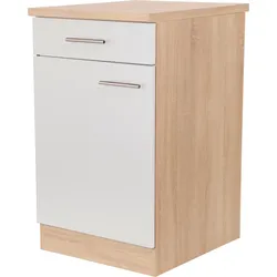 Küchenunterschrank Merle Weiß/Eichefarben
